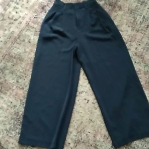 Uniqlo high waisted navy trousers